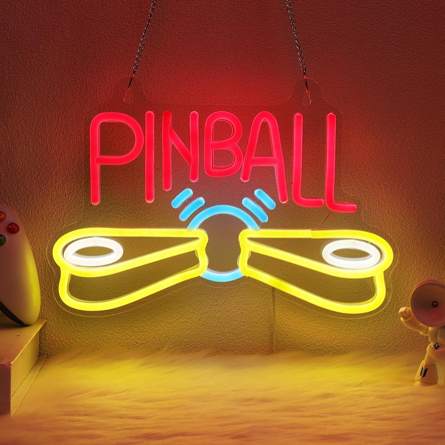 Arcade Games & Vending Llc Photos - Pinball Neon Tabelası, USB ile Çalışan,