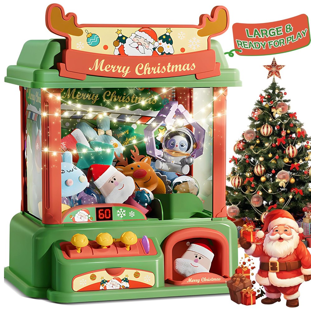 Noel pençe makinesi çocuklar i - Arcade Toy Claw Vending Machine incelemesi ve fiyatı